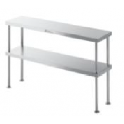Simply Stainless SS13.2100 2100mm w x 300mm d x 750mm h DOUBLE BENCH OVER-SHELF